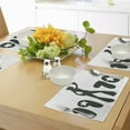 thumbnail image 4 of Ambesonne Black and White Place Mats Set of 4, 70s Woman Retro, Standard Size, Black and White, 4 of 6