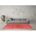 thumbnail image 3 of Ahgly Company Indoor Round Oriental Red Industrial Area Rugs, 7' Round, 3 of 4