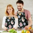 thumbnail image 5 of Pioneer Flower Floral Print Pattern Apron-Garden Aprons for Women with Pockets-Cotton Linen Waterproof Kitchen Cooking Gardening Aprons Adjustable for Kitchen,Cooking,BBQ and Salon 33x27 Inch, 5 of 7