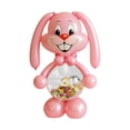 thumbnail image 2 of Giant Easter Bunny Balloon Candy Storage Kit – 51.18 Inch Rabbit Shaped Balloon DIY Bunny Basket Balloons with Transparent Belly for Candy/Outdoor Decor, Easter Party Decoration & Gift (Pink), 2 of 6