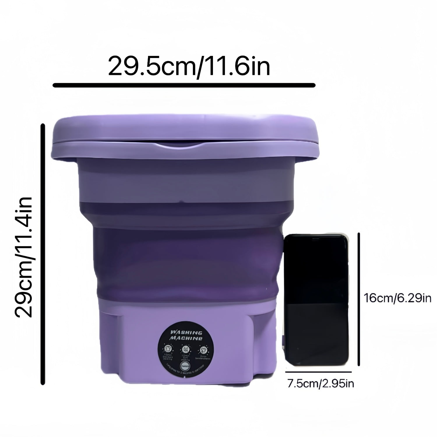 Portable washing machine,Mini Washer,11L upgraded large capacity foldable Washer.Deep cleaning of underwear, baby clothes and other small clothes.Suitable for apartments, dormitories, hotels