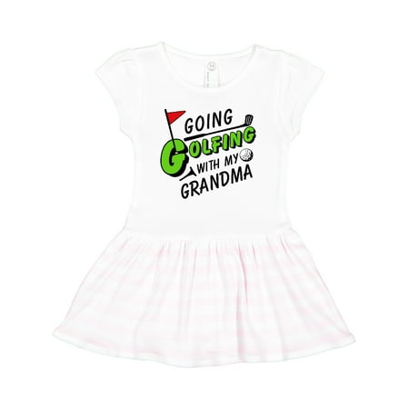 

Inktastic Going Golfing with My Grandma- Kids Golf Gift Toddler Girl Dress