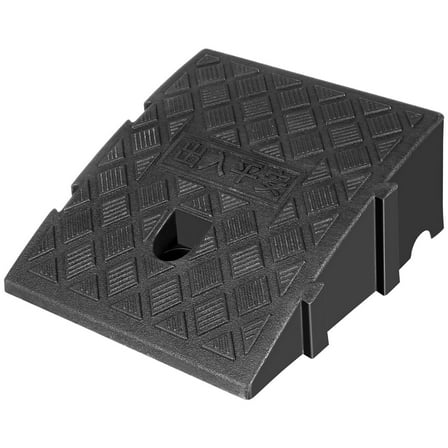 ELAYARD Black Anti- Plastic Ramp Mat with Enhanced Texture, Non-Skid for Road Safety