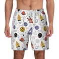 thumbnail image 3 of Uemuo Rocket Planets Pattern Mens Swim Trunks Quick Dry Board Shorts with Mesh Lining, Stretch Beach Shorts Quick Dry No-Chafing Board Shorts-3X-Large, 3 of 9