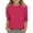 Hot Pink, variant on ZACPNCV Kids Three-Quarter Sleeve Shirts Crewneck Solid Color Pullover Basic Tees Daily Tees Blouses Spring Summer Clothes Olive Green 3-4 Years
