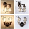 thumbnail image 2 of Aplique Murale Industrielle Vintage Lampe 2 lumières Retro pour Maison de Café Loft Cuisine Salon et chambre d'hôtel (Bronce), 2 of 5
