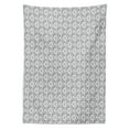 thumbnail image 3 of Ambesonne Grey and White Tablecloth Rectangular Table Cover, Rich Royal Flora, 60"x84", Grey White, 3 of 4