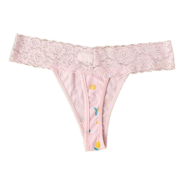 No Show Underwear for Women Lce Low Waist Through Waist Brief Thong
