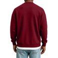 thumbnail image 3 of Button Down V-Neck Jacket for Men, Trendy Long Sleeve Solid Color Loose Fit Fall Casual Cozy Streetwear Outerwear Red 2XL, 3 of 5