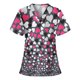 thumbnail image 1 of Pntutb Blusa de uniforme de trabajo con cuello en V y manga corta para el día de San Valentín para mujer Pntutb Pntutb-2292, 1 of 5