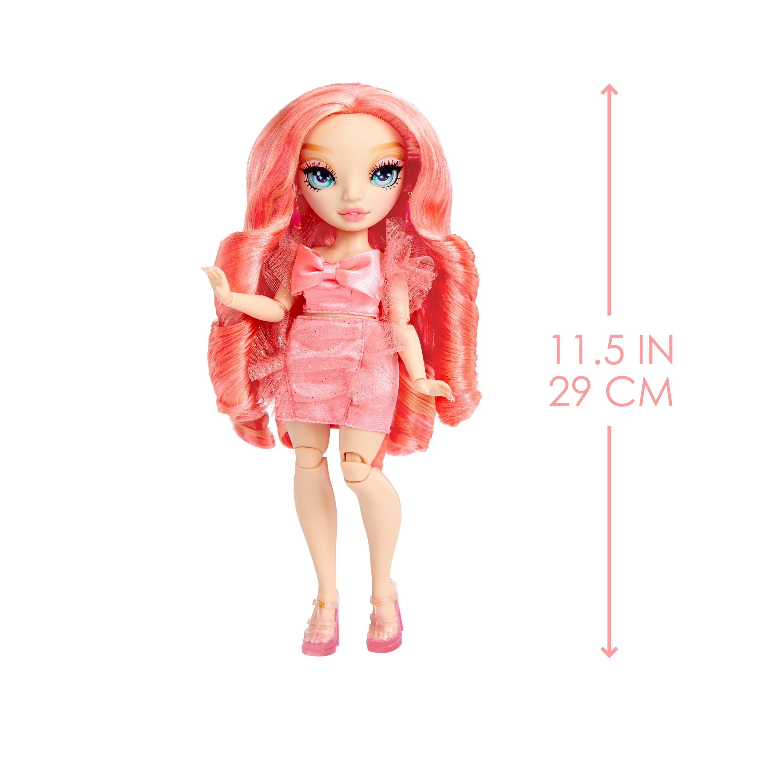 Rainbow High Pinkly Pink Fashion Doll with Outfit, Glasses & 10+ Play Accessories. Kids Gift 4-12