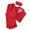 Red, variant on SwiftWear Women's Striped Pajama Set with Eye Mask - Soft 3PC Loungewear for All Seasons, Long Sleeve Top & Elastic Waist Pants, Cozy Home Outfit for Sleep & Relax