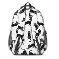 thumbnail image 3 of Black Cat Silhouette White Pattern Backpack for School, Cute School Bag with Adjustable Shoulder Straps and Padded Back, 16.9"x12.6"x5.9", 3 of 5