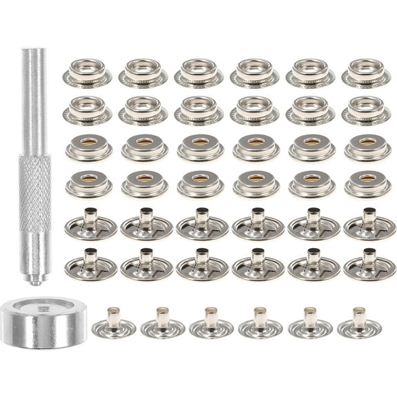 GETAJGHSD 1Set Snap Button Tool Kit with Metal Snap Fasteners and Setting Tool for Clothing Repair