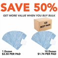 thumbnail image 4 of Arkwright Spray Mop Replacement Pads - (Pack of 12) Bulk Microfiber Flat Dry and Wet Refill Mop Pads Floor Cleaning, Compatible with Bona and Rubbermaid, Fits All Mop Heads, 18 in, Blue, 4 of 4