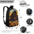 thumbnail image 4 of Uorisanigo Sunflower Horse 17 inch School Backpack Bag for Boys Girls 6-12 Year, Multifunctional Back to School Bag, Elementary Kindergarten Casual Basic Bookbag, 4 of 6