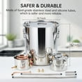 thumbnail image 2 of Yeshouse Alcohol Still Distiller Stainless Steel 10 Gal 3-Compartment Beverage Dispenser, 2 of 6