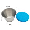 thumbnail image 3 of Cheers.US 70ml Salad Dressing Containers, Small Condiment Containers with Leakproof Silicone Lids, Kids Sauce Dipping Cups Stainless Steel Mini Dips Food Storage for Lunch Box Picnic Travel, 3 of 3