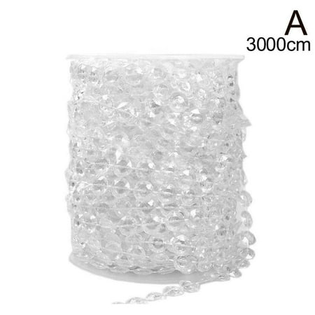 

33/98ft Acrylic Crystal Garland Strands - Hanging Chandelier Gem Chain# Q7B6
