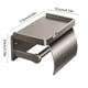 thumbnail image 3 of Portarrollos de papel higiénico de pared | Montaje adhesivo sin taladro | Estante de baño impermeable para pañuelos y toallas de papel | Diseño de aluminio gris que ahorra espacio, 3 of 6