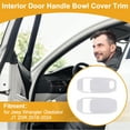 thumbnail image 2 of Cubierta de Tazón de Mango de Puerta Interior para Jeep Wrangler Gladiator JT 2DR 2018-2024 Marco de Decoración de Mango de Puerta Interior Blanco ABS 2 Pcs, 2 of 6