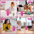 thumbnail image 5 of Bota de silicona para Stanley Cup Thxbag, color rosa intenso, neón, 600 ml, 900 ml, 5 of 5