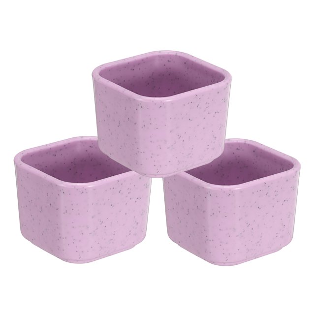 Unique Bargains 2' Square Plastic Succulent Planter with Drainage Flowerpot Container, Purple 3 Pack