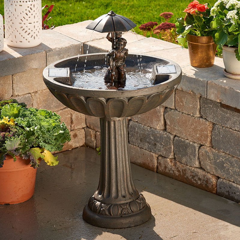 Smart Solar Summer Days Solar Outdoor Fountain by Smart Living