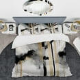 thumbnail image 2 of Designart "Black and Gold Geometric Geode I" Animals Bedding Covert Set - Abstract Geometric Black Abstract Bed Set With 2 Shams, 2 of 6