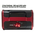 thumbnail image 5 of Optimus 1,200-Watt-Max Mini Electric Flame-Effect Fireplace Heater, Red, H-9300RD, 5 of 8