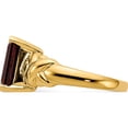 thumbnail image 4 of 14K Yellow Gold 11X9mm Emerald Cut Garnet Ring (Size 7.5) Made In United States y4533ga, 4 of 5