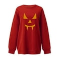 thumbnail image 2 of Nouveaux Hauts pour Femmes 2023 Mode Imprimé Col Rond Pull Manches Longues Blouse Confortable Chandail en Molleton Coupe Décontractée Surdimensionné pour Femmes, 2 of 3