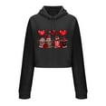 thumbnail image 3 of Mifsaly Valentines Crop Sweatshirt Women Heart Print Cropped Hoodie Girlfriend Gifts Long Sleeve Hooded Pullover Tops Funny Festival Loose Blouse Girls Going Out Spring Loungewear XXL, 3 of 6