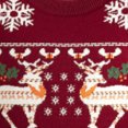 thumbnail image 5 of HILEELANG little Boy Girl Christmas Sweater Knit Pullover Crewneck Wine Red Snow Elk Deer Sweatshirts Holiday Sweater 5-6T, 5 of 8