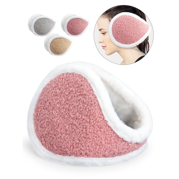 Deago 3 Pack Ear Muffs for Men Women Winter Foldable Fleece Warm Ear Warmers Unisex Adjustable Earmuffs