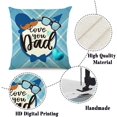 thumbnail image 2 of Fathers Day Decorative Throw Pillow Covers,18x18 Set of 4,Best Dad Ever Buffalo Checkers Moustache Bow Tie Fathers Day Home Decor,Happy Fathers Day Outdoor Couch Cushion Case, 2 of 4