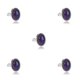 thumbnail image 3 of sweethay Anillos de humor que cambian de Color fluorescente termocrómico cambiable accesorios para disfraces rellenos de bolsas para mujeres diamantes de imitación angulares 5Conjunto, 3 of 6