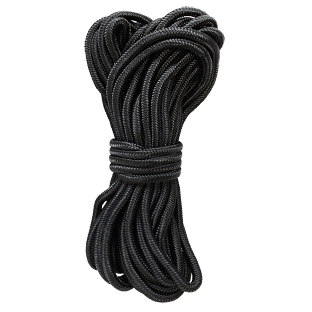 Utility Rope 1350 lbs Tensile Strength Tie Down Rope Strap-BLACK 3/8'' x 50 Ft 