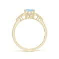 thumbnail image 2 of ANGARA Natural Vintage Style Oval 1 ct Aquamarine Ring with Diamonds in 14K Yellow Gold for Women (Size-8x6mm) | March Birthstone, Anniversary, Jewelry Gift for Women | Natural Aquamarine Ring, 2 of 9