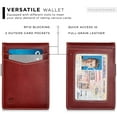 thumbnail image 4 of Serman Brands Money Clip Wallet | Mens Wallets slim | Front Pocket | RFID Blocking Card Holder | Minimalist Mini Bifold | Ruby Red, 4 of 7