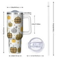 thumbnail image 2 of 1pc pumpkin 40oz Tumbler with Straw & Handle - Insulated Stainless Steel Cup | Holiday Gift for Man Women (Christmas, Valentine's, Birthday), 2 of 7