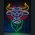 thumbnail image 2 of C-craft Longhorn Back Bull Neon Sign Led Light Wall Art for Western Style Home Decor, 2 of 4
