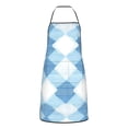 thumbnail image 3 of Anti-Fouling Belt Pocket Elasticated Apron - Non-Slippery Non-Fading Non-Shrinking Non-Crinkly Water-Repellent Argyle Plaid Lightskyblue_1, 3 of 8