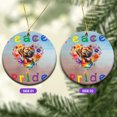 thumbnail image 2 of Peace Love Pride Rhodesian Ridgeback with Rainbow Sunglasses LGBT LGBTQ+ Ceramic Round Ornament Ridgebacks Dog Lover Gifts Home Tree Decor - 01004, 2 of 5