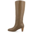 thumbnail image 3 of Journee Womens Jovey Pull On Almond Toe Boots, 3 of 10
