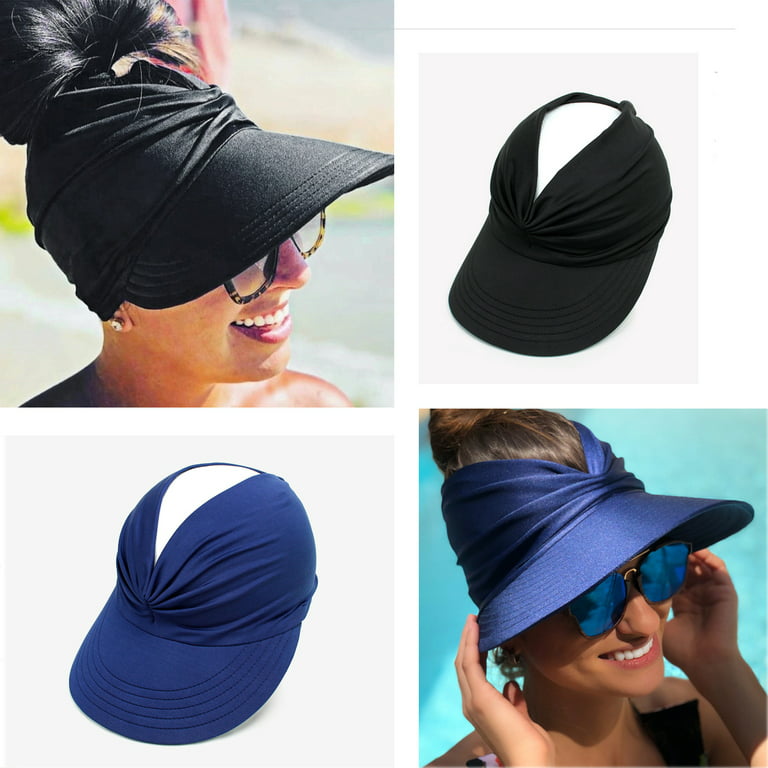Women Sun Visor Hat Anti-ultraviolet Hollow Top UV Hats Fishing Sports Cap  Outdoor Shading Casual Sunscreen Cap,White