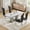5-Piece Set, variant on 69" Modern Marble Dining Table Set, 7-Piece Rectangular Marble Pattern Table with Stainless Steel Double Pedestal Base, High Back PU Leather Chairs for Dining Room Living Room