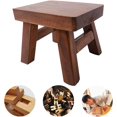 thumbnail image 5 of Natural Solid Wood Stool, Rustic Solid Wooden Step Stool For Kids & Adults, Multi-Functional Elm Wood Furniture For Kitchen, Bathroom, Closet, Sink, 5 of 5