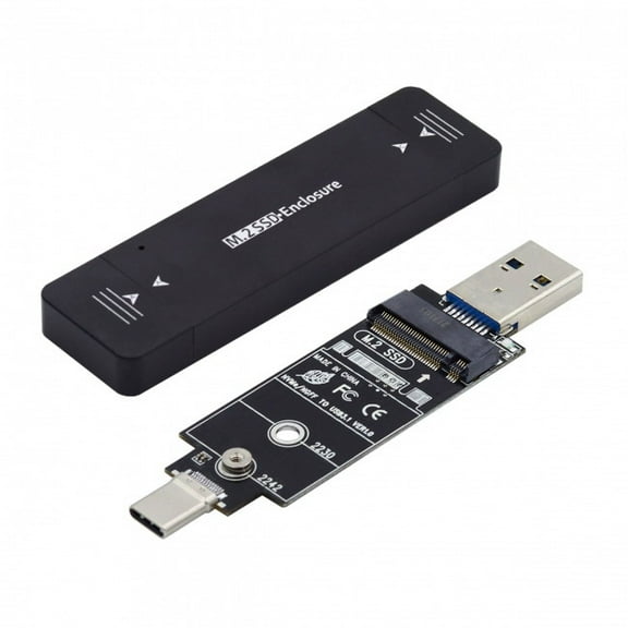 CY Combo Type-C USB3.0 to NVME M-key M.2 NGFF SATA SSD PCBA Case 2230/2242mm Adapter RTL9210B Chipset