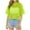 Green, variant on MIXUE Womens Summer Tops Mesh Transparent Sexy Solid Color Round Neck Short Sleeve Fashion Shirts For Women Tee Shirts Activewear,Green,S